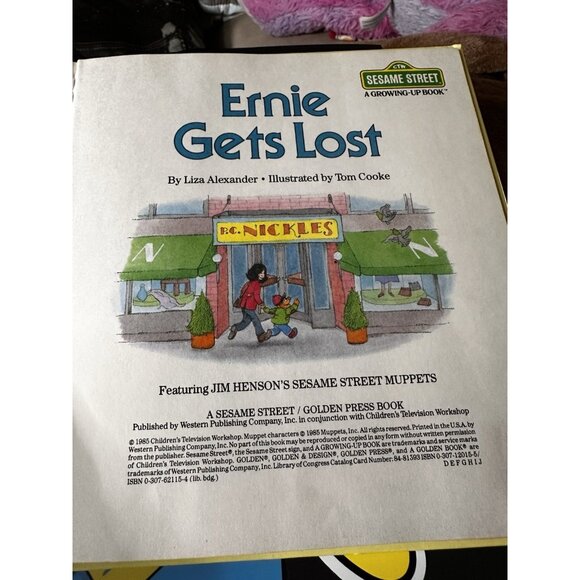 Ernie Gets Lost Hardcover Sesame Street A Growing Up Book Anna Dickson - Picture 13 of 16